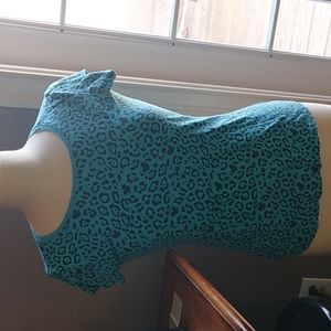 Blue leopard print shirt